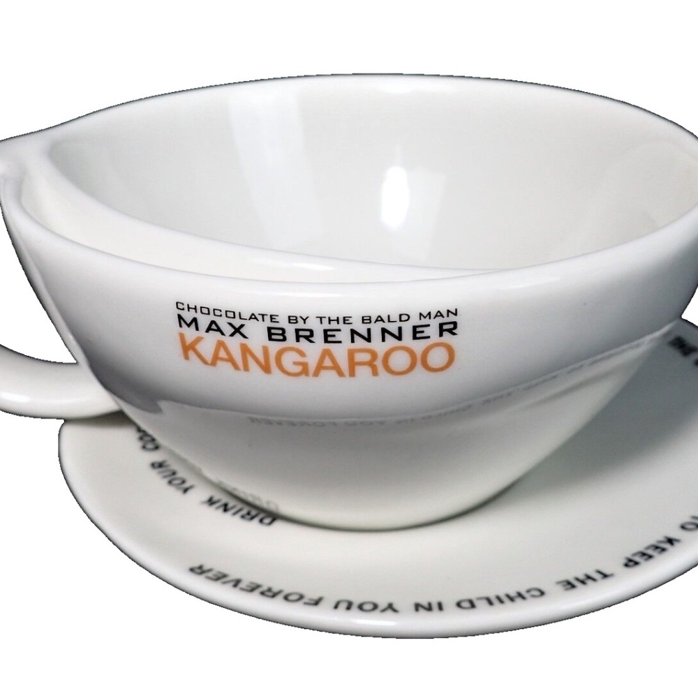 RARE MaxBrenner cup&saucer Latte Cappuccino 2sets  NEW